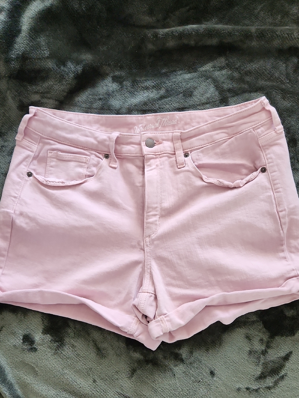 Universal Thread Light Pink Rolled-Hem Jean Shorts